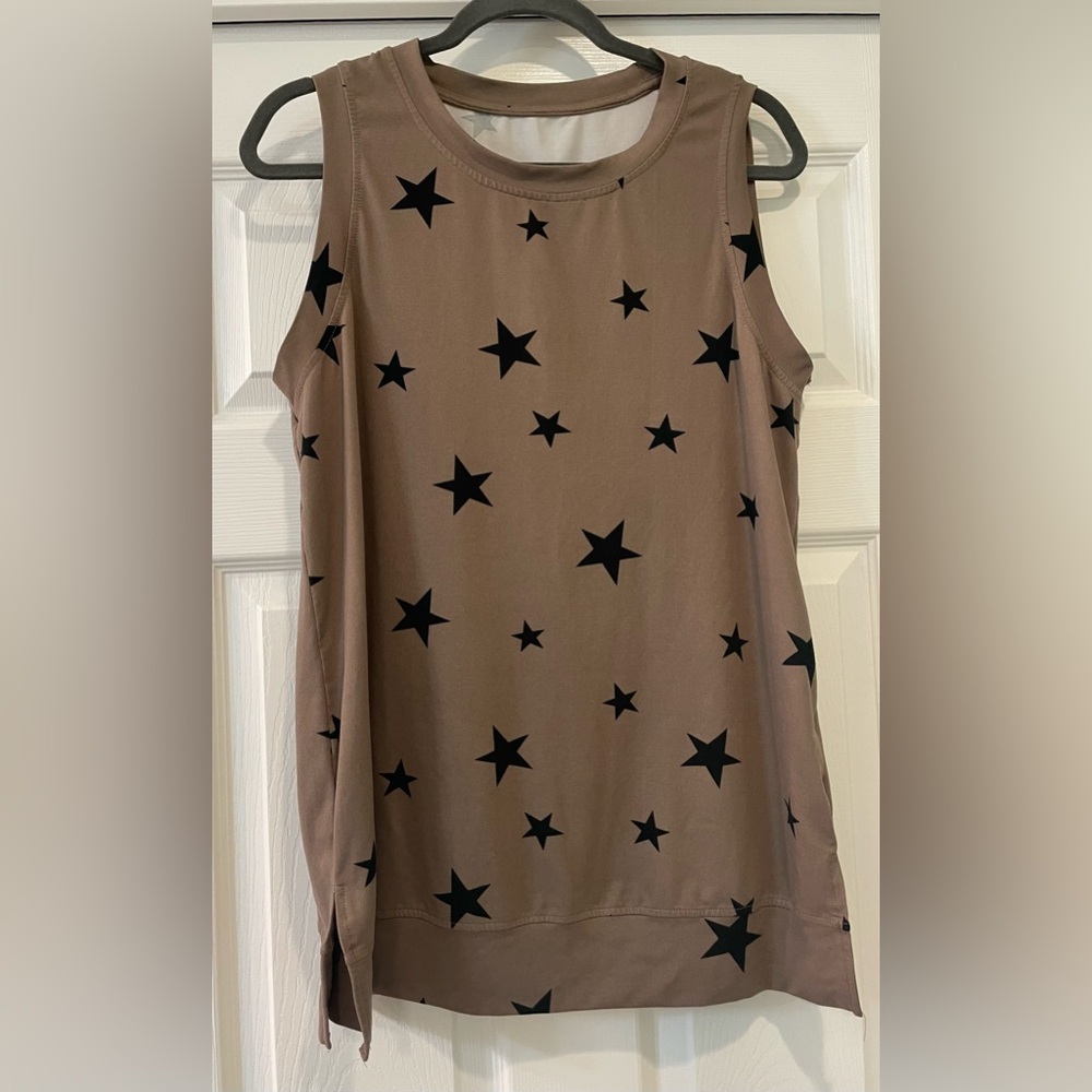 SHEWIN Crewneck Star Pattern Casual Tank